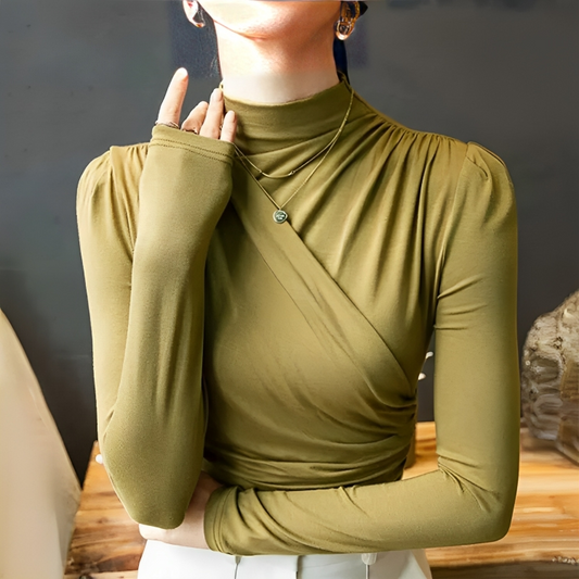 CozyCotton Women's Turtleneck - Iron Thread