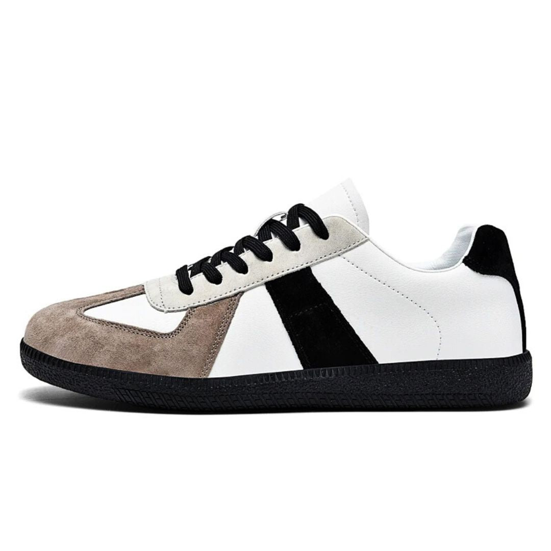 Premium Leather + Suede Sneakers - Iron Thread