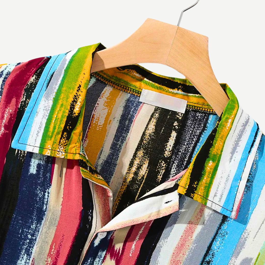 Relaxed Brushstroke Shirt - Iron Thread