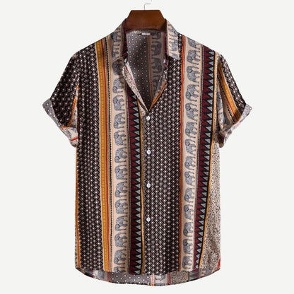 Elephant Geometric Shirt - Iron Thread