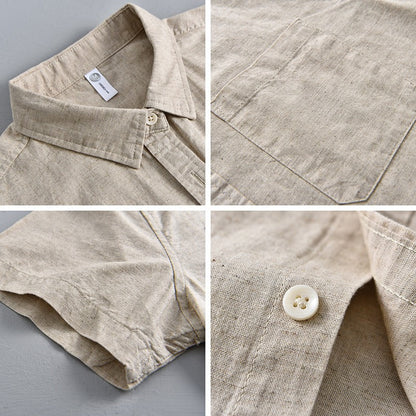 Tropicana 100% Linen Short Sleeve - Iron Thread