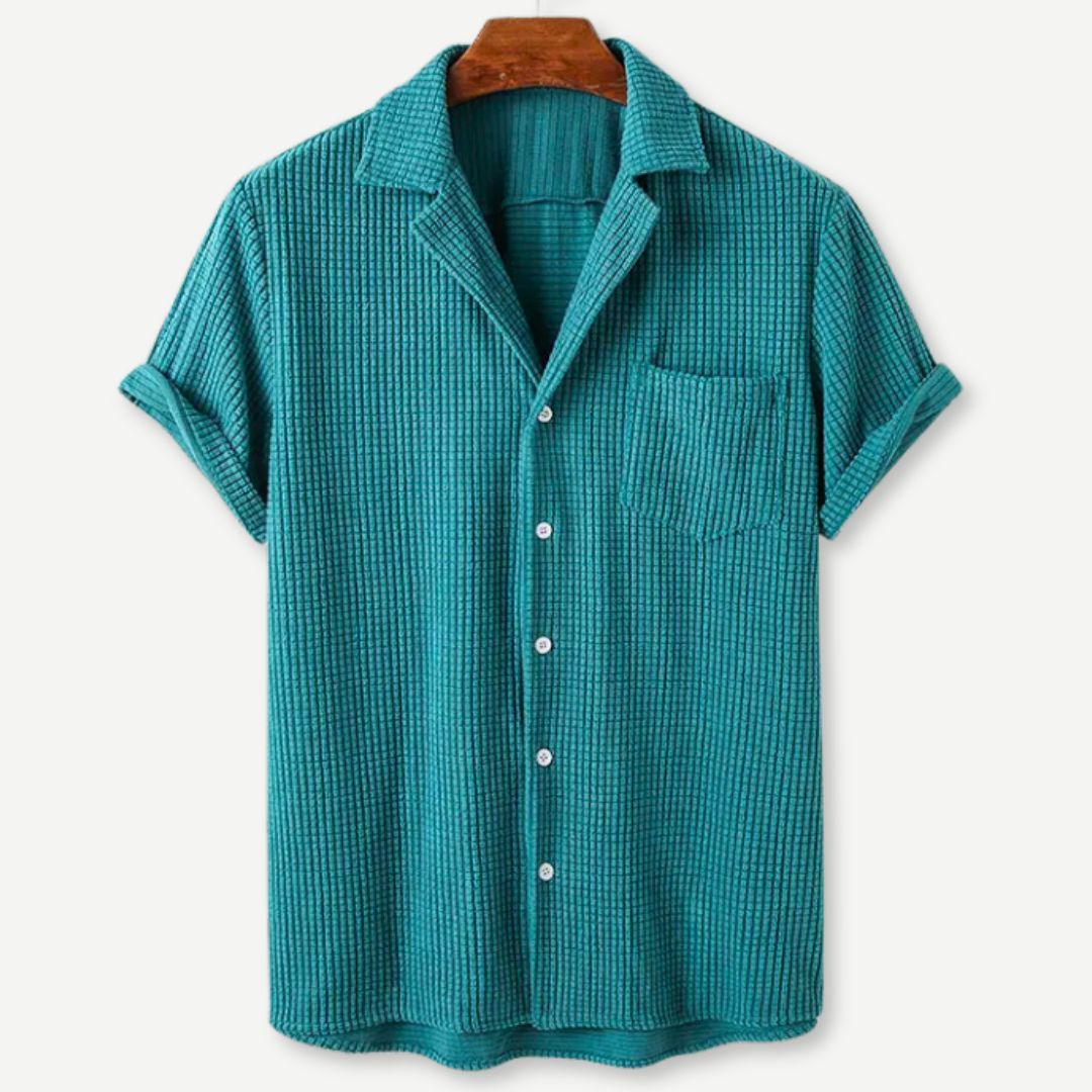 Relaxed Knitted Waffle Shirt - Iron Thread