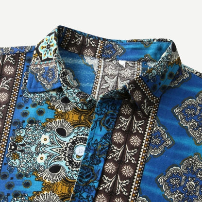 Relaxed Mosaic Majesty Shirt - Iron Thread