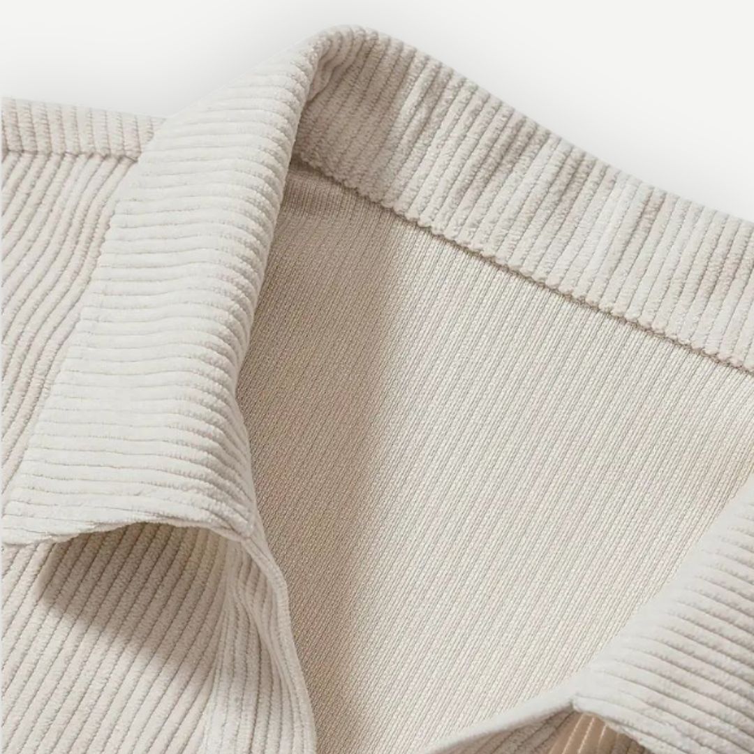 Ribbed Johnny Collar Polo - Iron Thread
