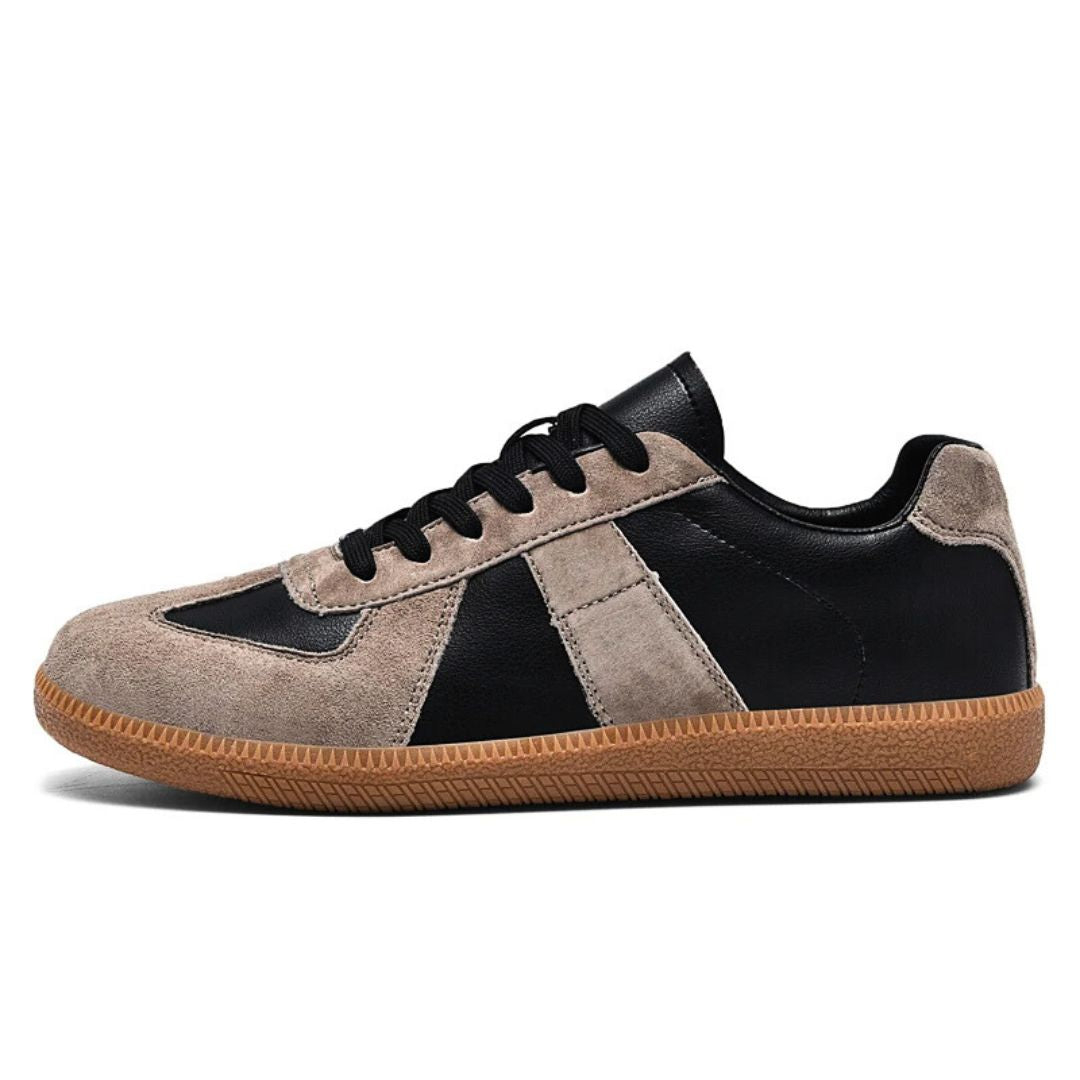 Premium Leather + Suede Sneakers - Iron Thread