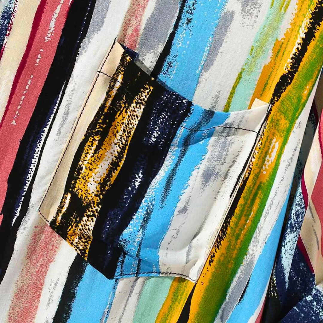 Relaxed Brushstroke Shirt - Iron Thread
