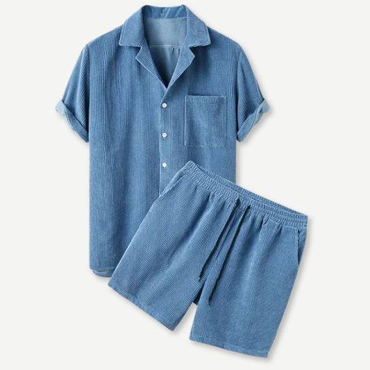 Corduroy Shirt & Shorts Set - Iron Thread