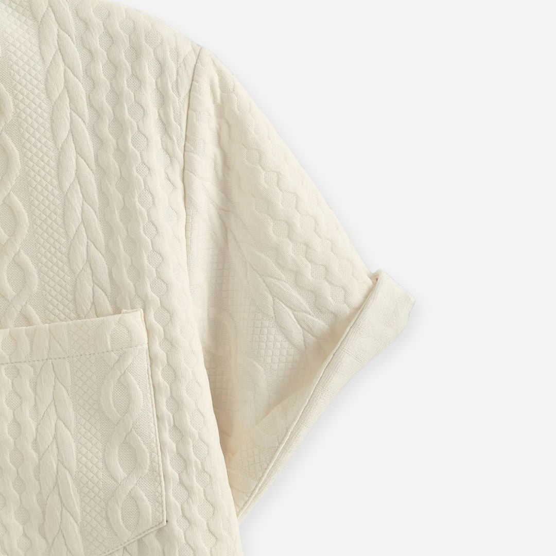 Lux Knitted Ivory Shirt - Iron Thread