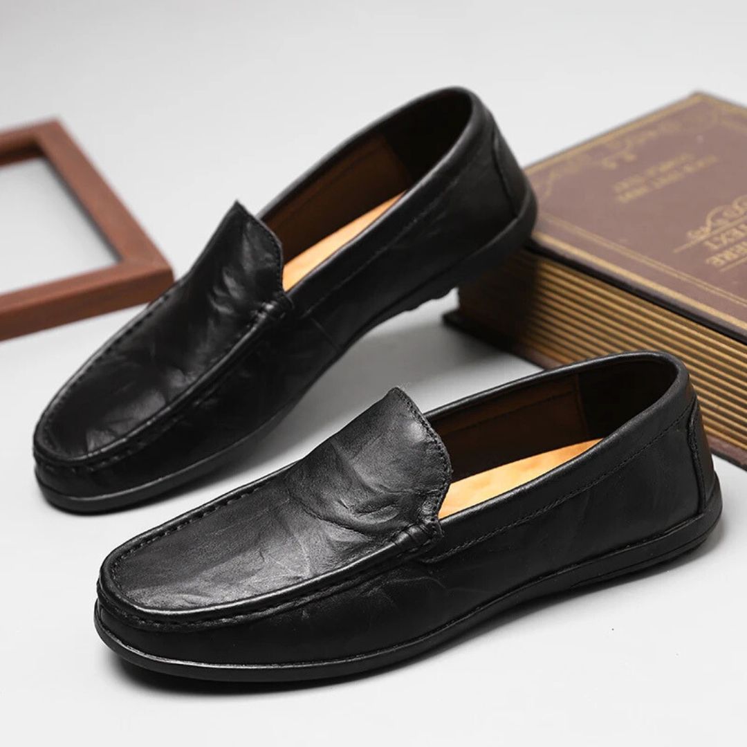 Genuine Leather Loafers - Iron Thread