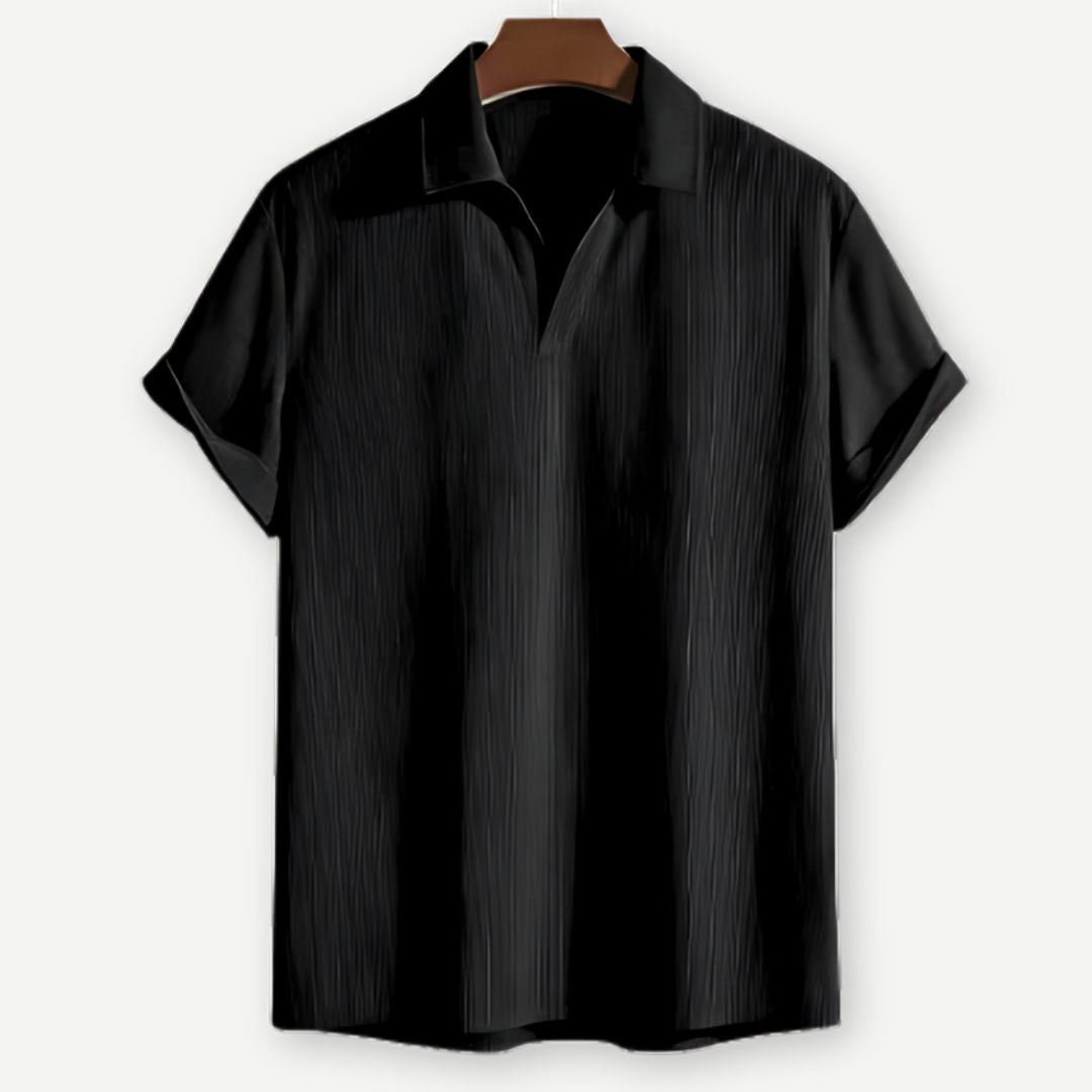 Ribbed Johnny Collar Polo - Iron Thread