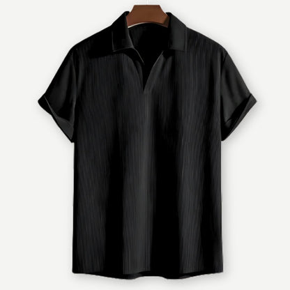 Ribbed Johnny Collar Polo - Iron Thread