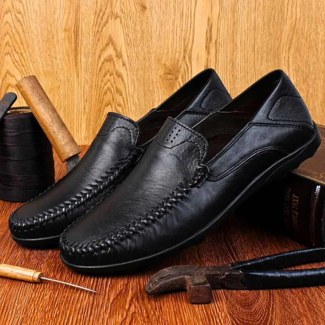 Genuine Leather "Lite Walk" Loafers - Iron Thread