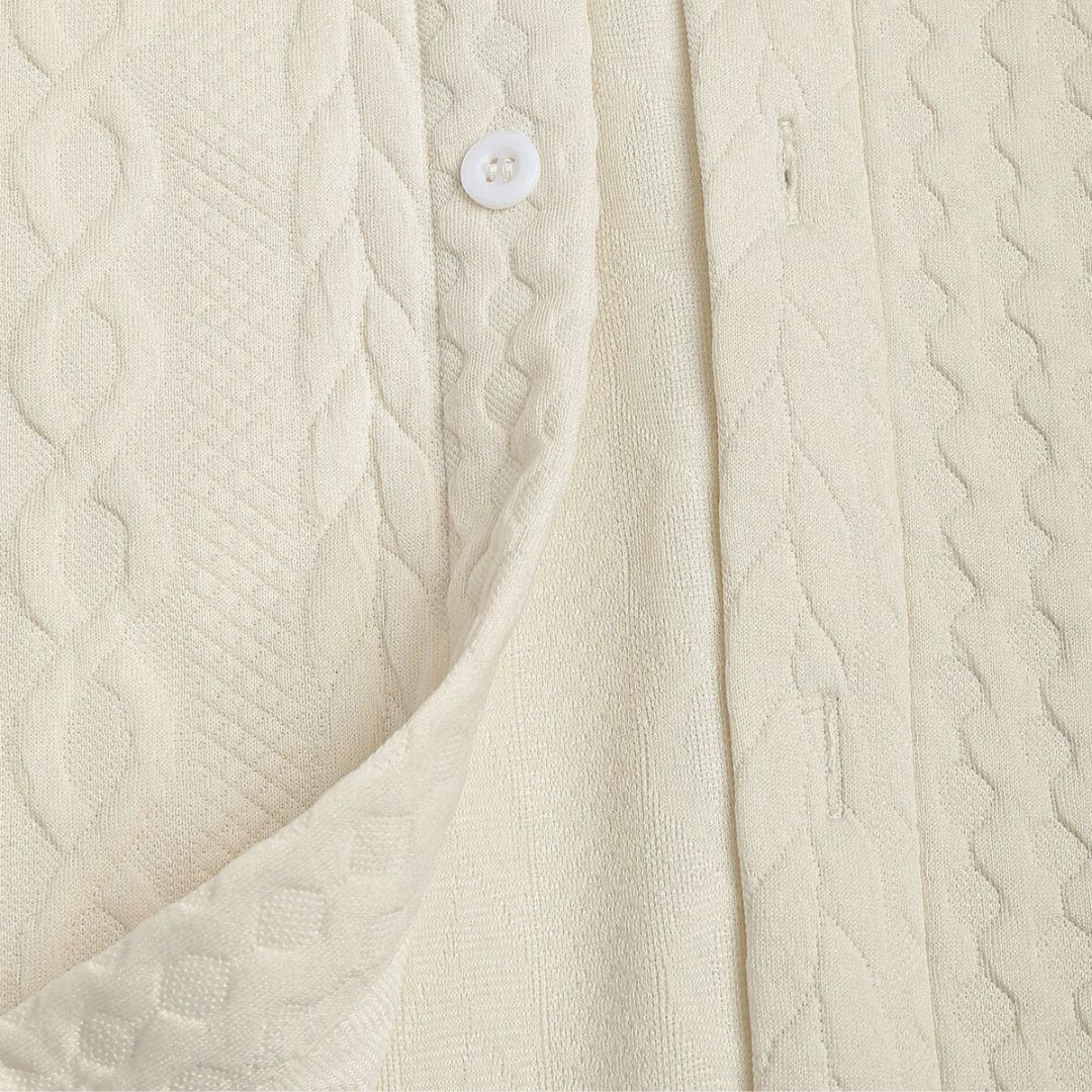 Lux Knitted Ivory Shirt - Iron Thread