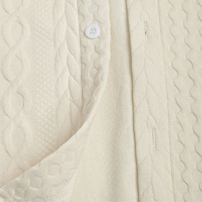 Lux Knitted Ivory Shirt - Iron Thread