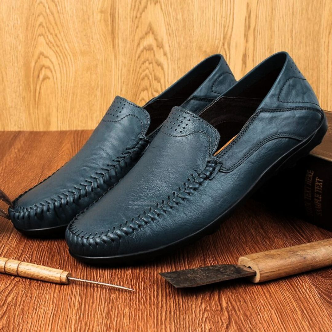 Genuine Leather "Lite Walk" Loafers - Iron Thread