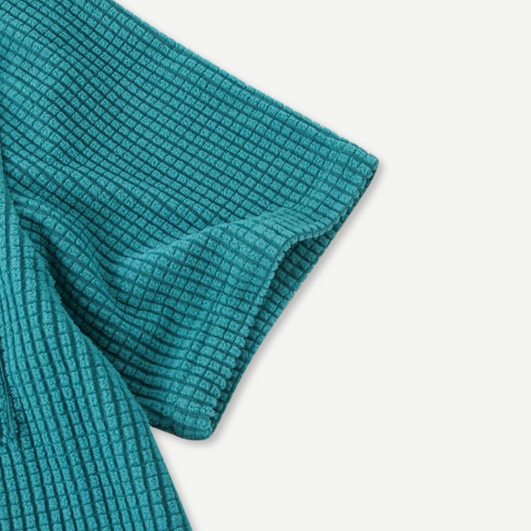Relaxed Knitted Waffle Shirt - Iron Thread