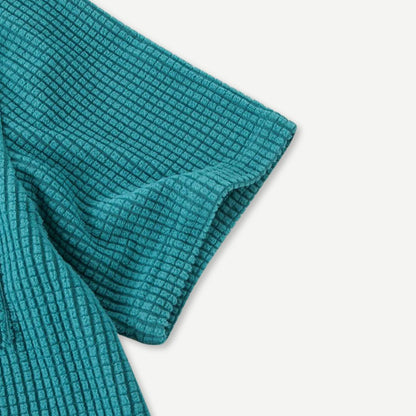 Relaxed Knitted Waffle Shirt - Iron Thread