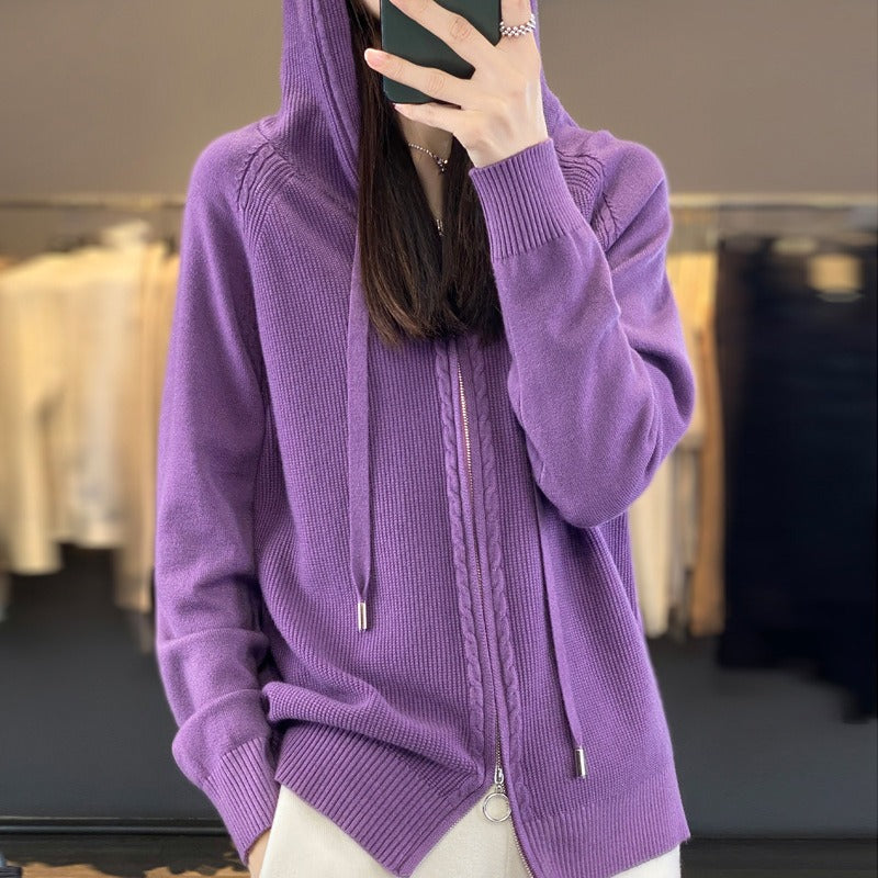 Florence Zipper Hoodie - Iron Thread