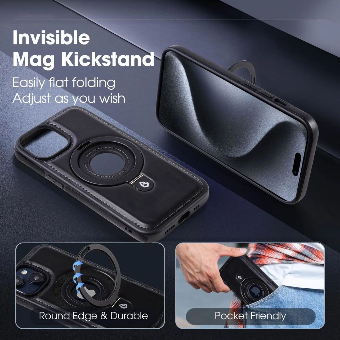 iPhone Leather Case with Magsafe - Iron Thread
