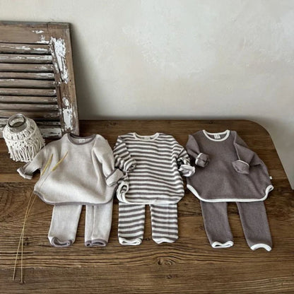 Relaxed Waffle Kids Set - Iron Thread