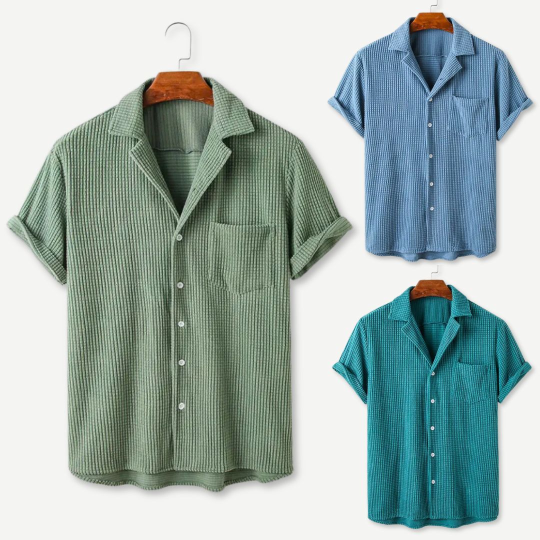 Relaxed Knitted Waffle Shirt - Iron Thread
