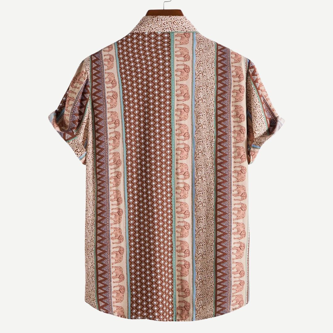 Elephant Geometric Shirt - Iron Thread