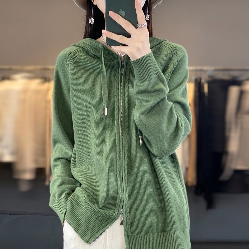 Florence Zipper Hoodie - Iron Thread