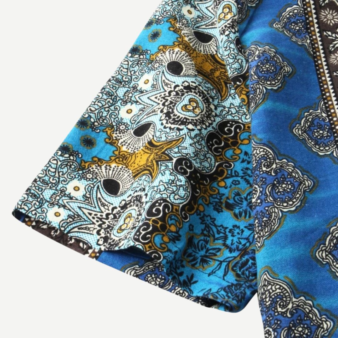 Relaxed Mosaic Majesty Shirt - Iron Thread
