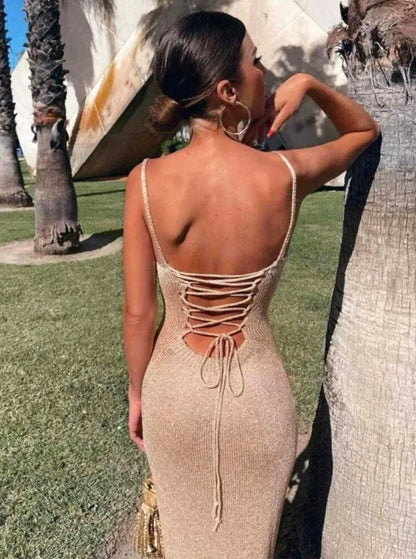 Ibiza Gold Summer Dress - Iron Thread