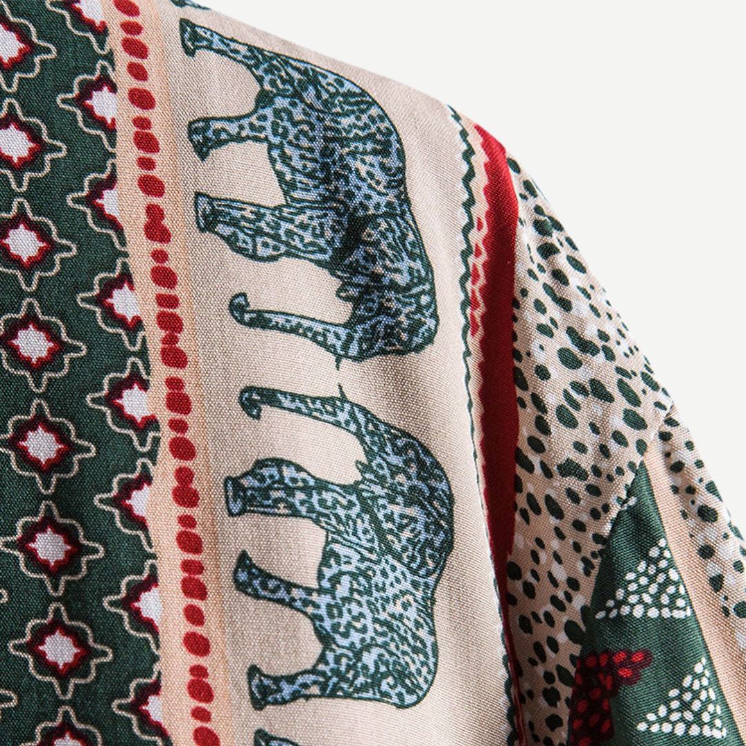 Elephant Geometric Shirt - Iron Thread