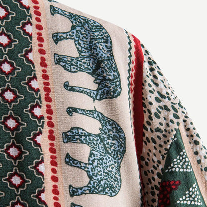 Elephant Geometric Shirt - Iron Thread