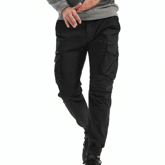Mens Cotton Cargo Trousers - Iron Thread