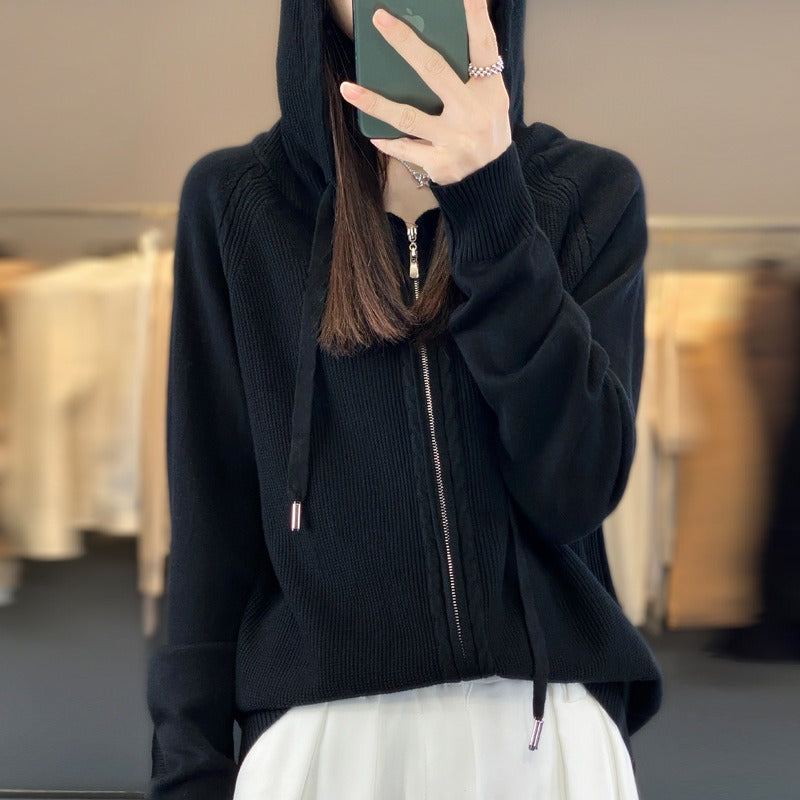 Florence Zipper Hoodie - Iron Thread
