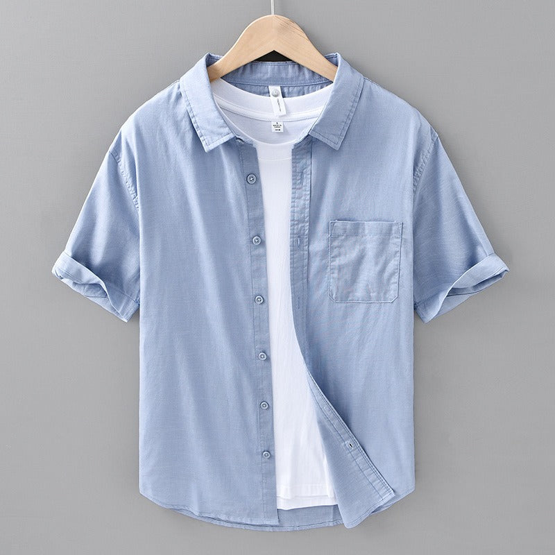 Tropicana 100% Linen Short Sleeve - Iron Thread