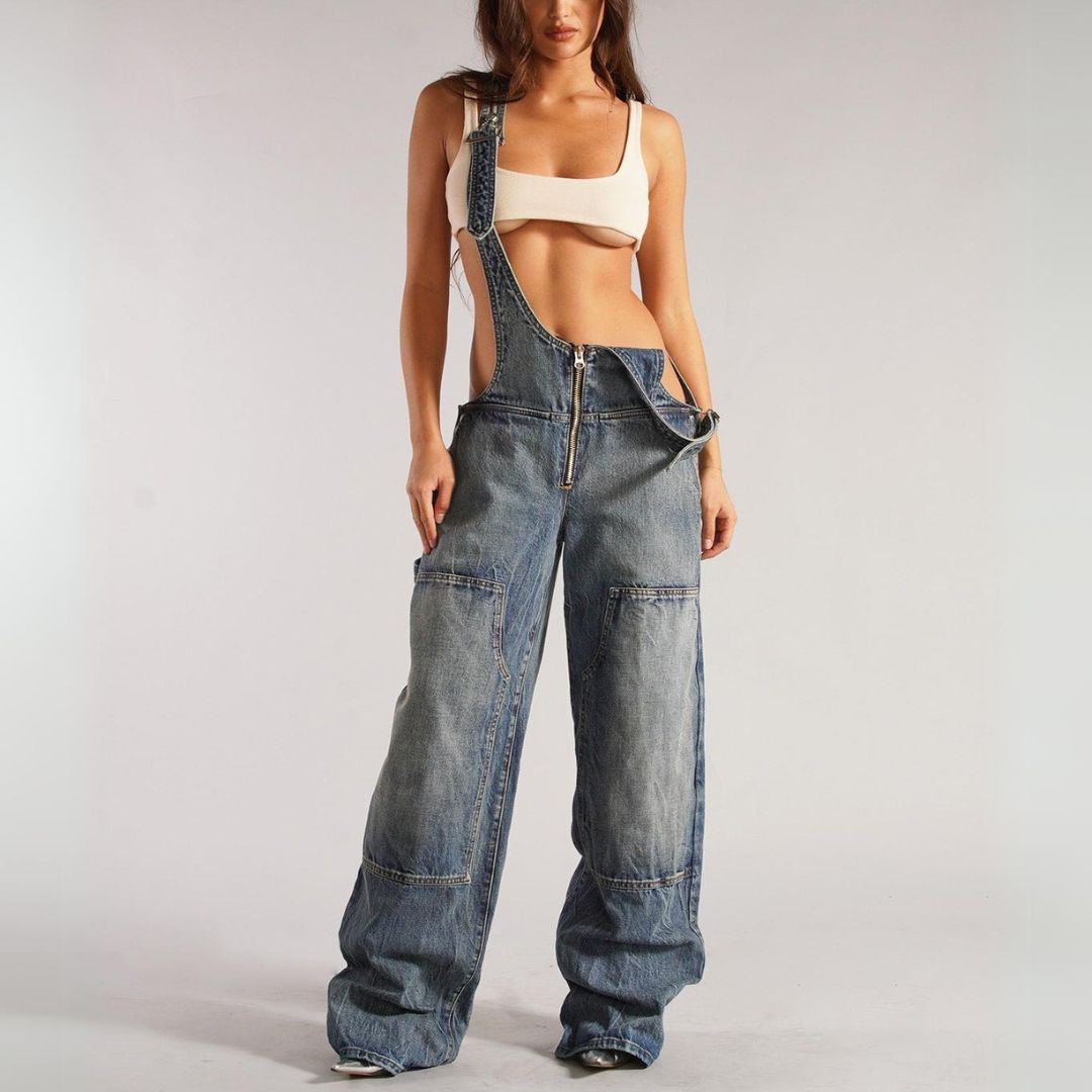 Harper Denim Overalls - Iron Thread