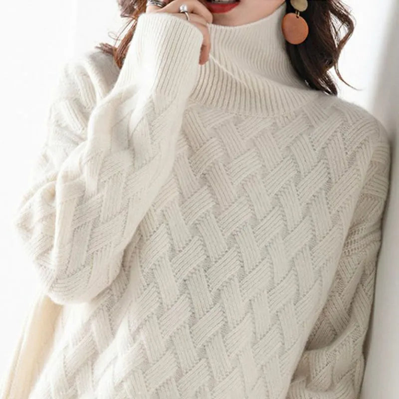Valentina Cashmere Turtleneck - Iron Thread