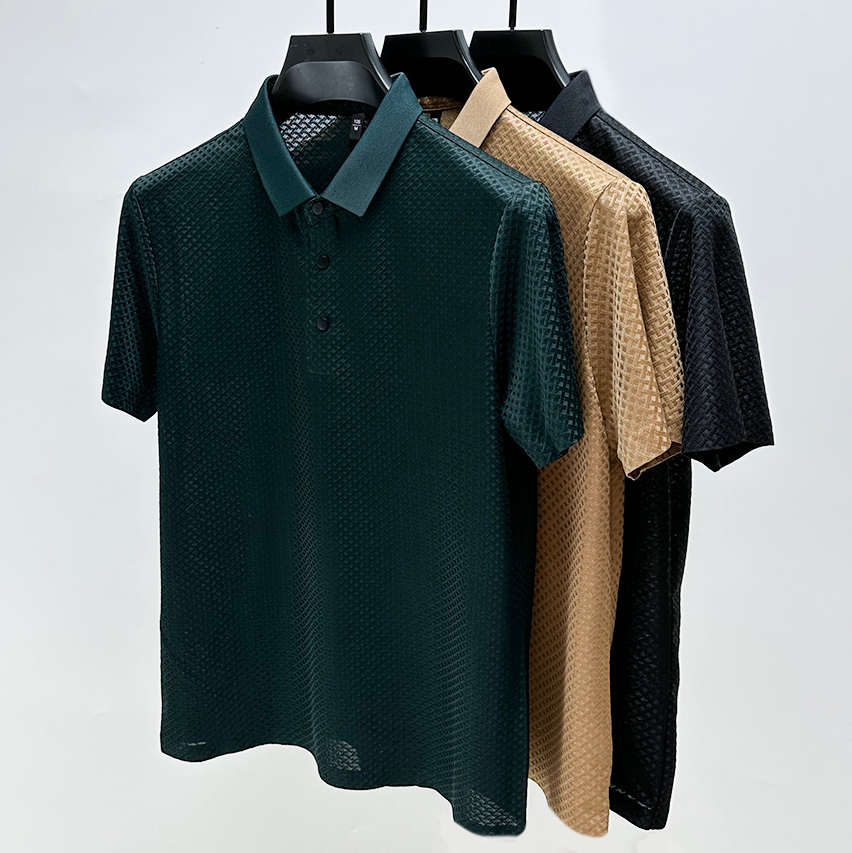 Jovanni Premium Silk Polo - Iron Thread