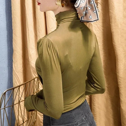 CozyCotton Women's Turtleneck - Iron Thread