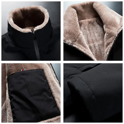 Men's Black Fluffy-Lined Jacket - Iron Thread