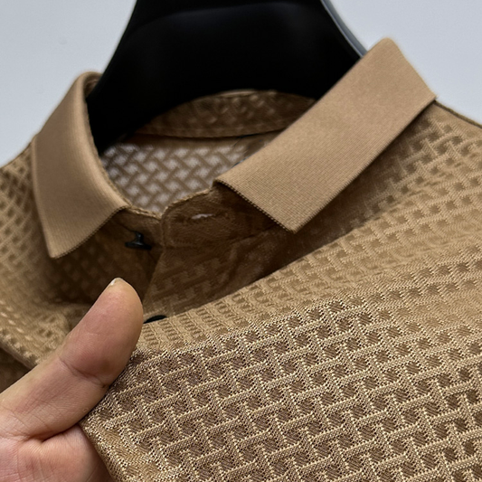 Jovanni Premium Silk Polo - Iron Thread