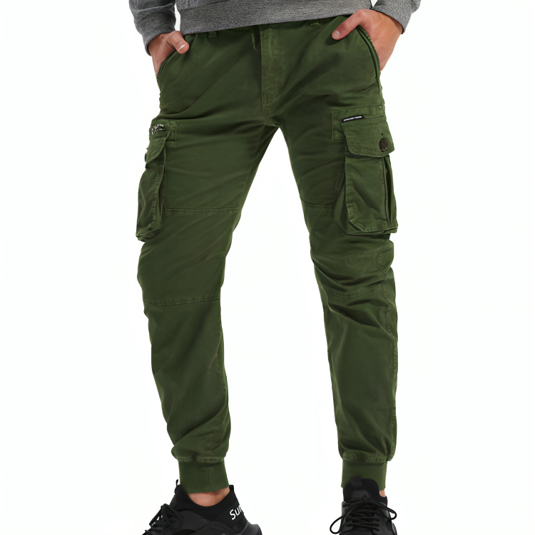 Mens Cotton Cargo Trousers - Iron Thread