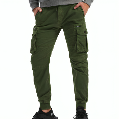 Mens Cotton Cargo Trousers - Iron Thread
