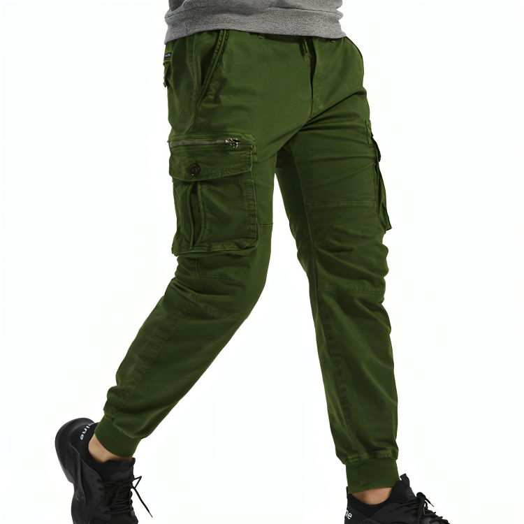 Mens Cotton Cargo Trousers - Iron Thread