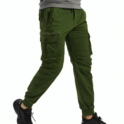 Mens Cotton Cargo Trousers - Iron Thread