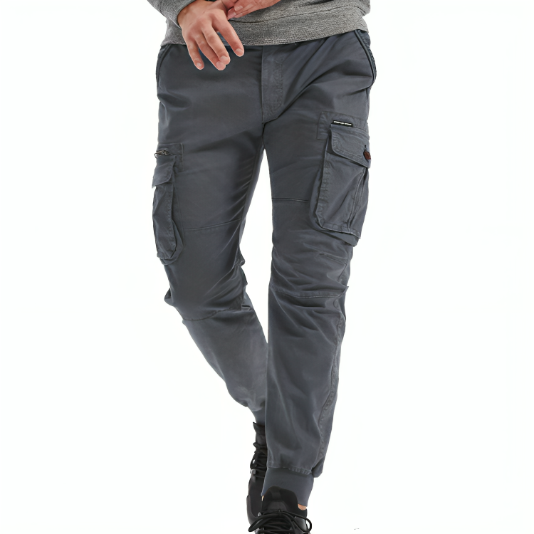 Mens Cotton Cargo Trousers - Iron Thread