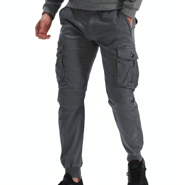 Mens Cotton Cargo Trousers - Iron Thread