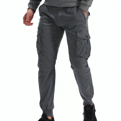 Mens Cotton Cargo Trousers - Iron Thread