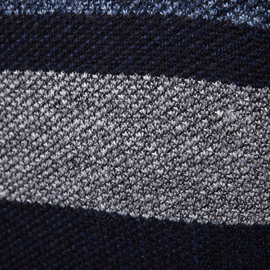Mens Striped Slim Fit Knitted Cardigan - Iron Thread