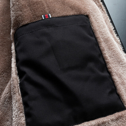 Men's Black Fluffy-Lined Jacket - Iron Thread