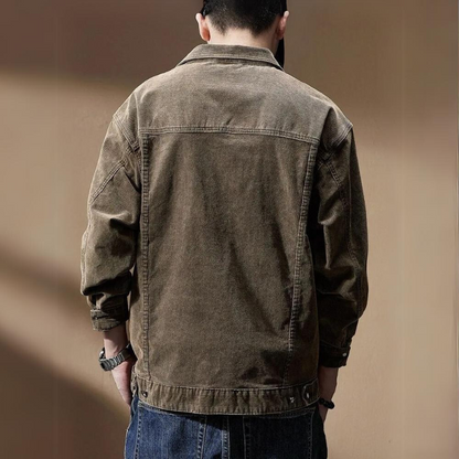 Men's Khaki Corduroy Jacket - Iron Thread